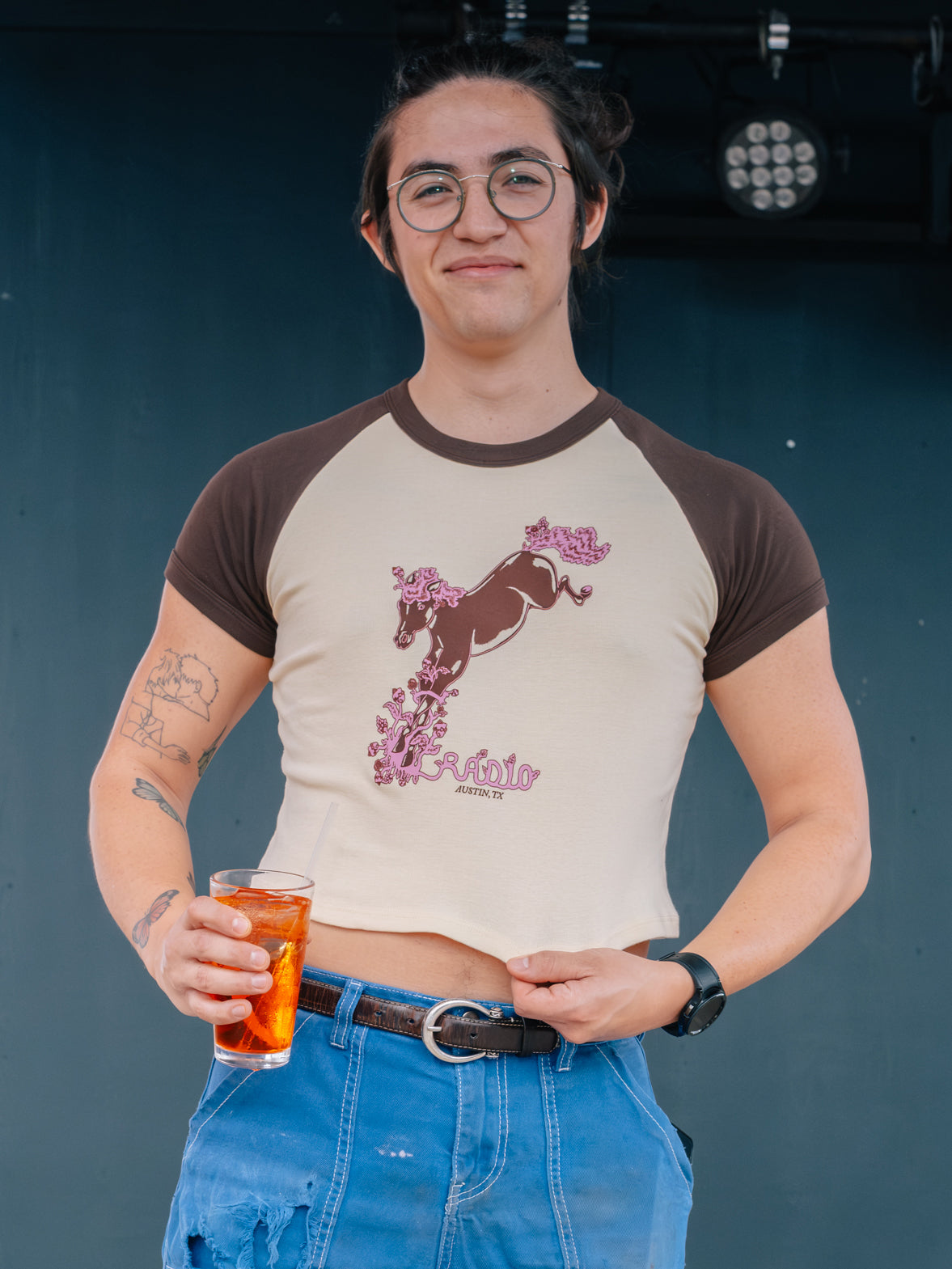 Horsie Cropped Baby Tee