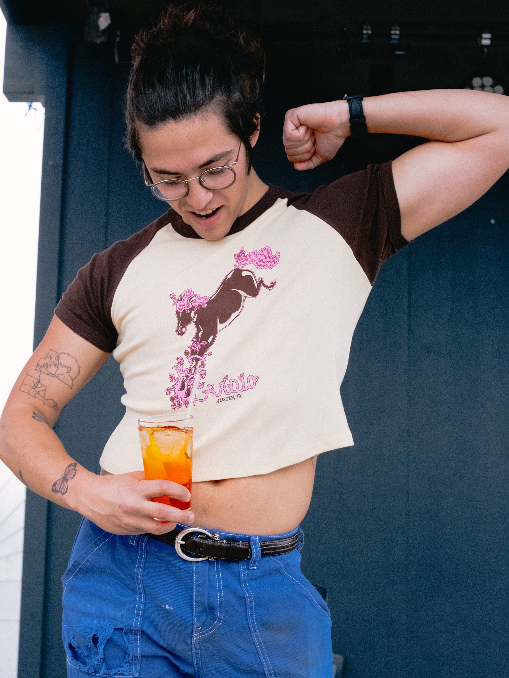 Horsie Cropped Baby Tee